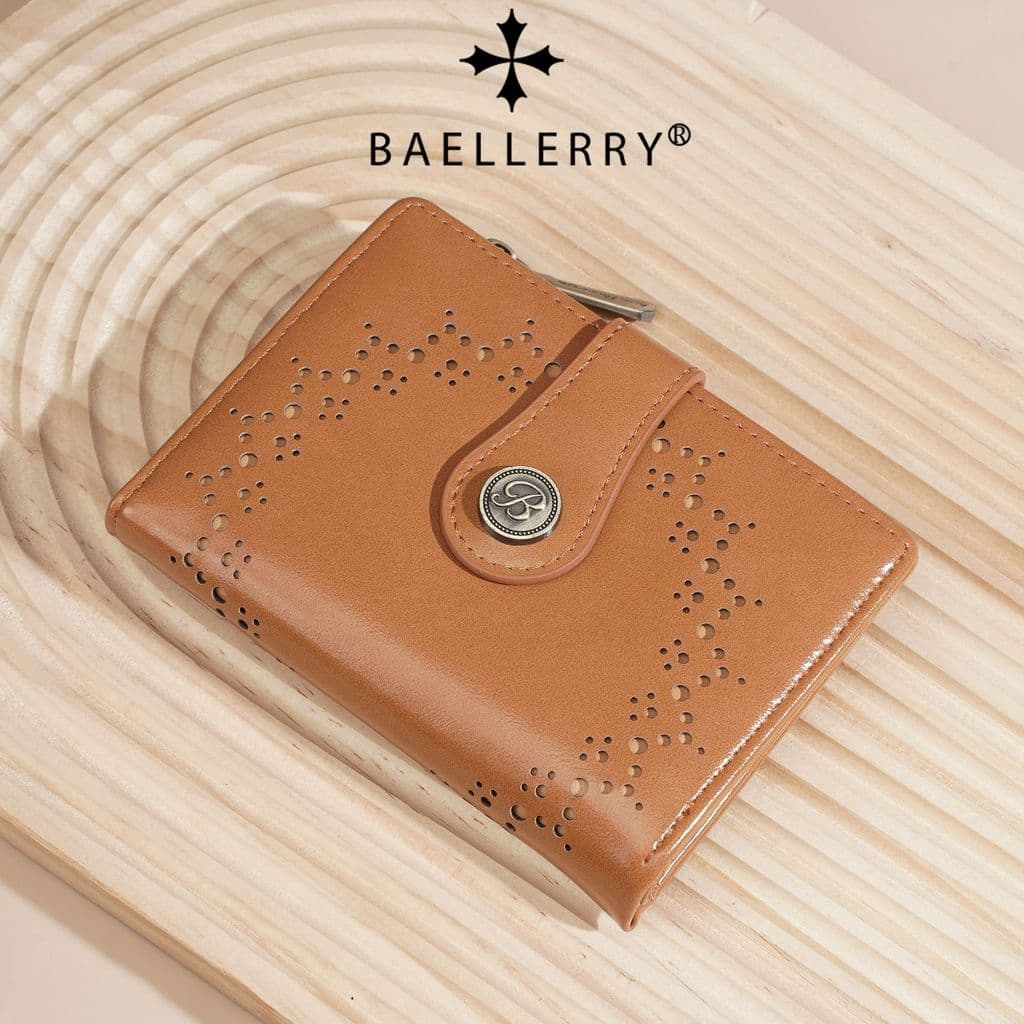Nova carteira feminina estilo curto Cross-Border cera de óleo oco Multi-cartão carteira zíper moeda bolsa titular do car