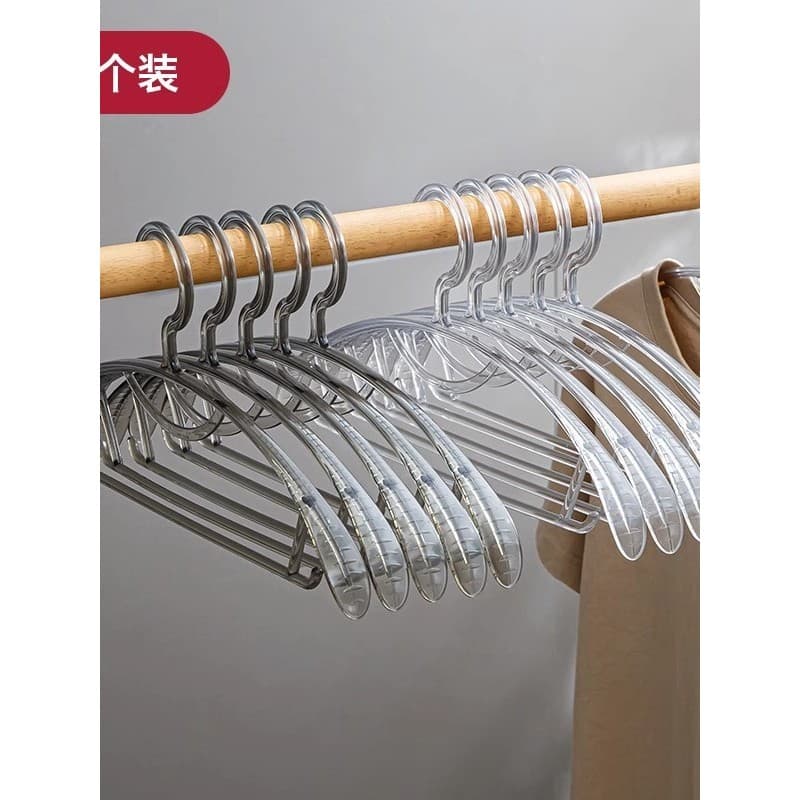 Acrílico transparente sem costura cabide doméstico cabide antiderrapante loja de roupas Rack anti-ombro canto cabide de