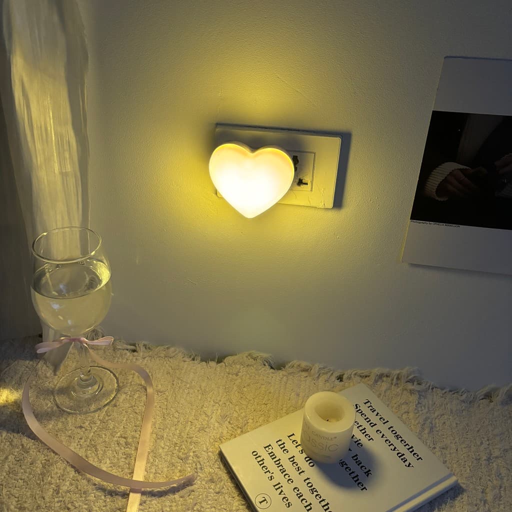 Amor Controle De Luz Indução nightlight Quarto Casal Cor Lâmpada Olho LED Cabeceira