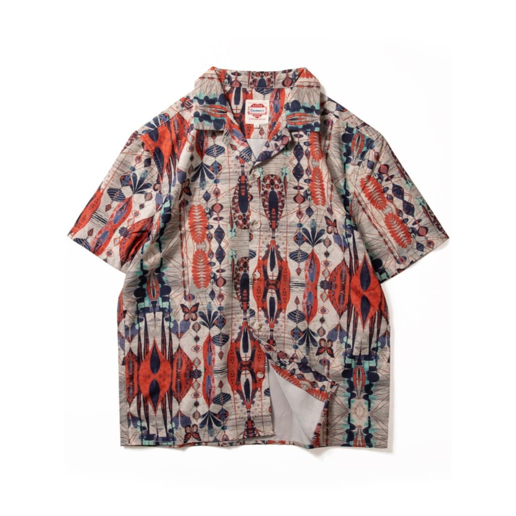 Retro camisa Floral de manga curta masculina verão fino impresso praia meia manga havaí na moda solta gola cubana camisa