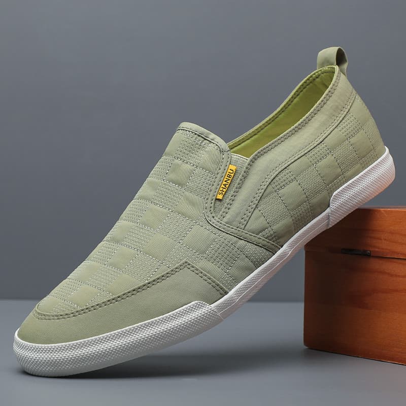 Piscando novo estilo primavera verão cor sólida estilo simples versão coreana sapatos de lona casuais homens jovens esti