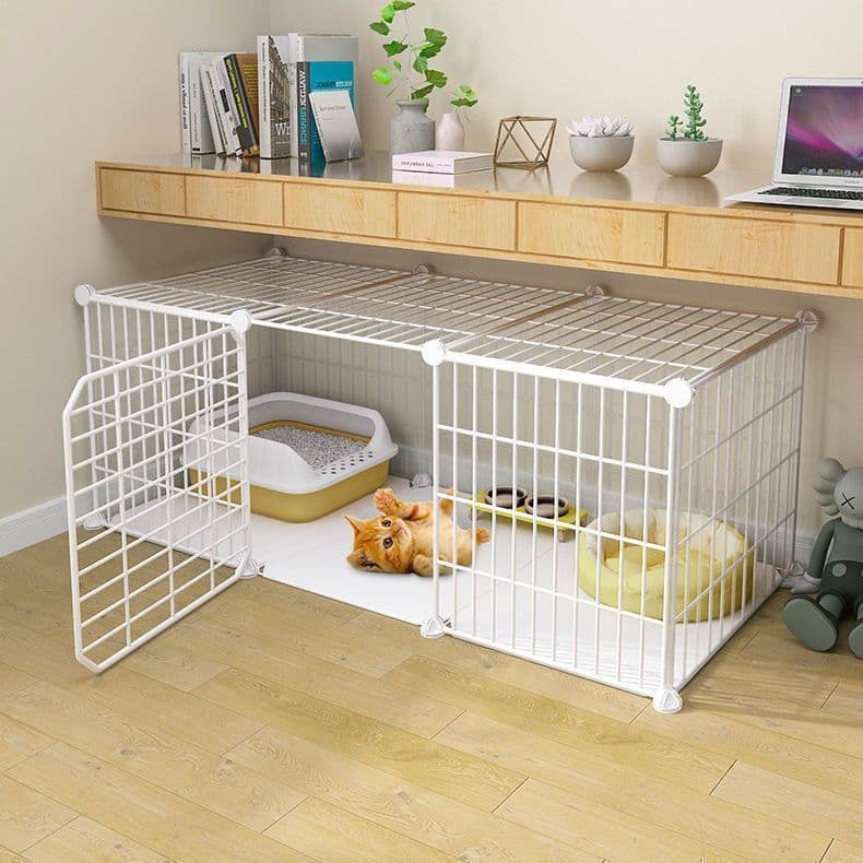 Gaiola para gatos com banheiro, Villa, espaço livre, gaiola vazia interna, casa para gatos, três camadas, pequena maca p