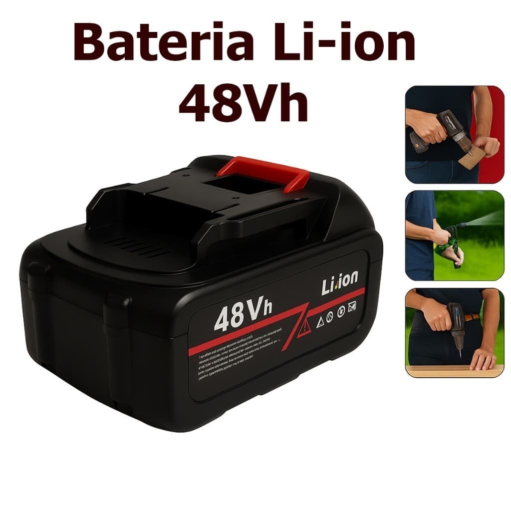 Bateria de lítio de 48V adequada para lavadoras de alta pressão portáteis. Carregamento bivolt.
