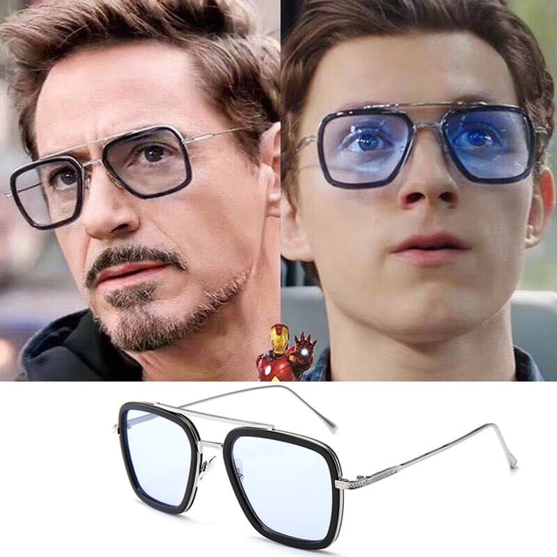 Óculos de sol Vingadores Tony Stark Estilo de Vôo Masculino Óculos de Sol Quadrado Design de Marca Masculina Óculos de S