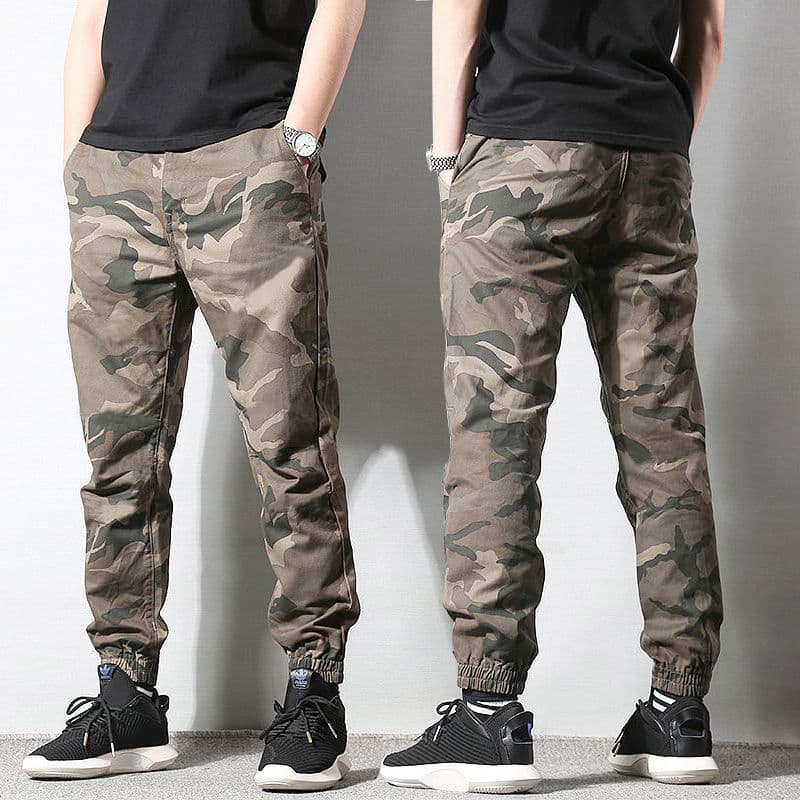 Macacão camuflado masculino 2024 novo estilo calças de verão versão coreana calças esportivas masculinas calças casuais