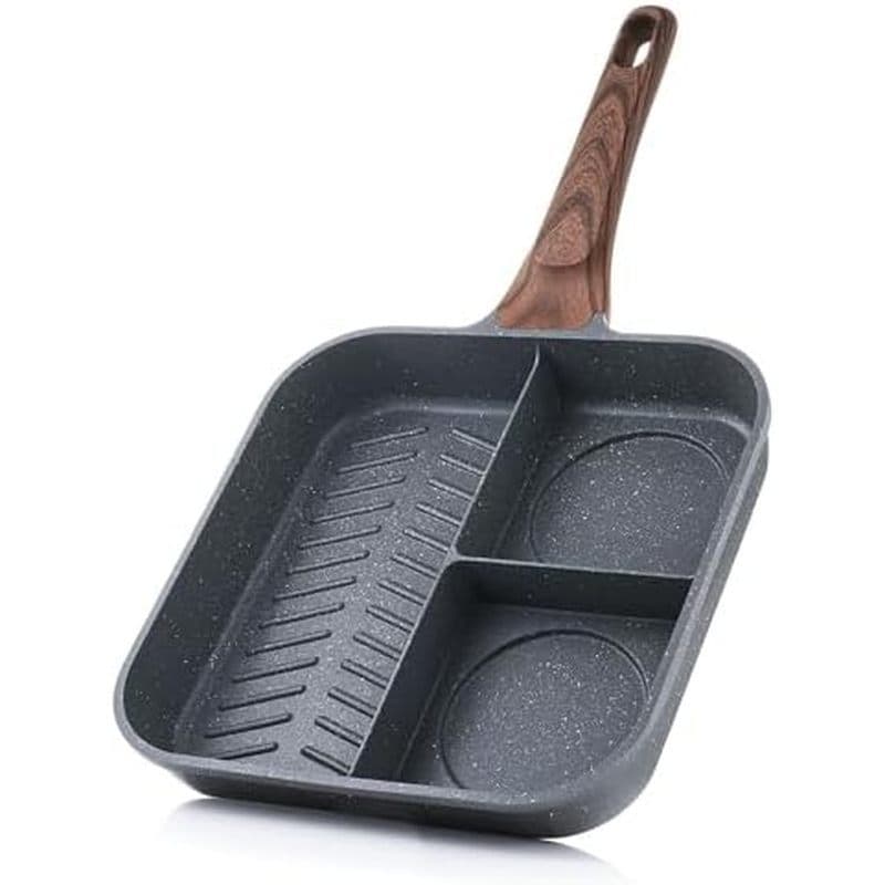 Panela antiaderente para fogão SENSARTE, frigideira multifuncional com saída de derramamento, macarrão quadrado grande,