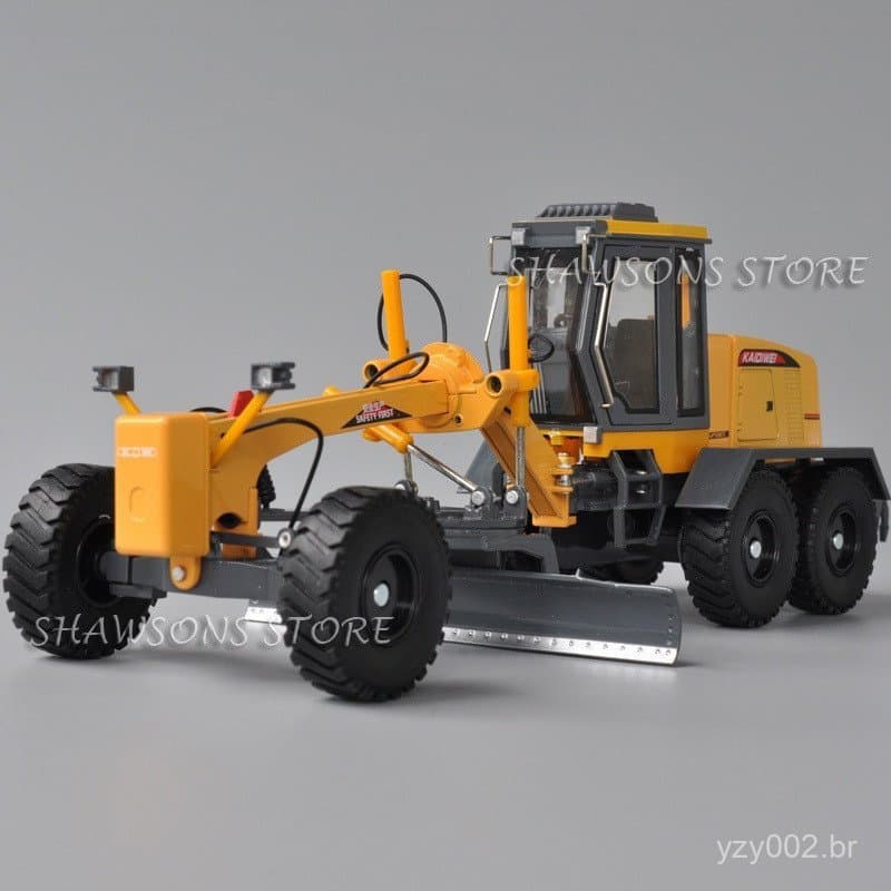 KDW Escala 1:35 Modelo Diecast de Brinquedo, Veículo de Engenharia, Motoniveladora, Réplica em Miniatura