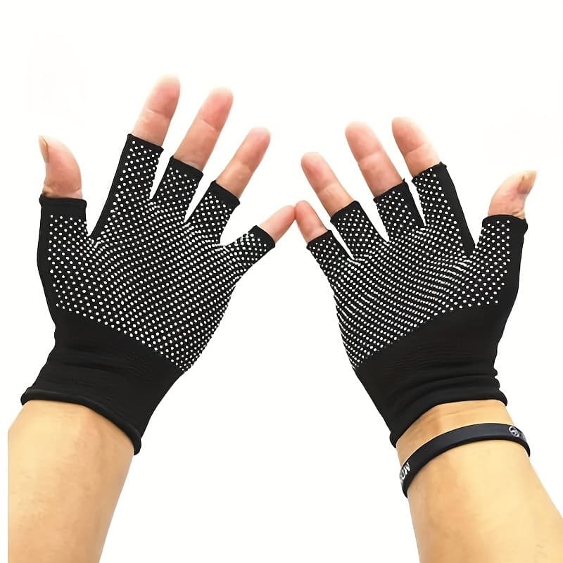 Luvas de Fitness Respiráveis de Meio Dedo, Luvas de Ciclismo de Meio Dedo, Luvas de Ciclismo Sem Dedos, Luvas de Ciclism