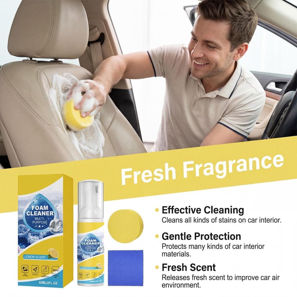 Limpador De Carpete Em Spray De Espuma , 60ml , Agente Poderoso Multiuso , Assento De Carro Para Veículos , Sofá , Móvei