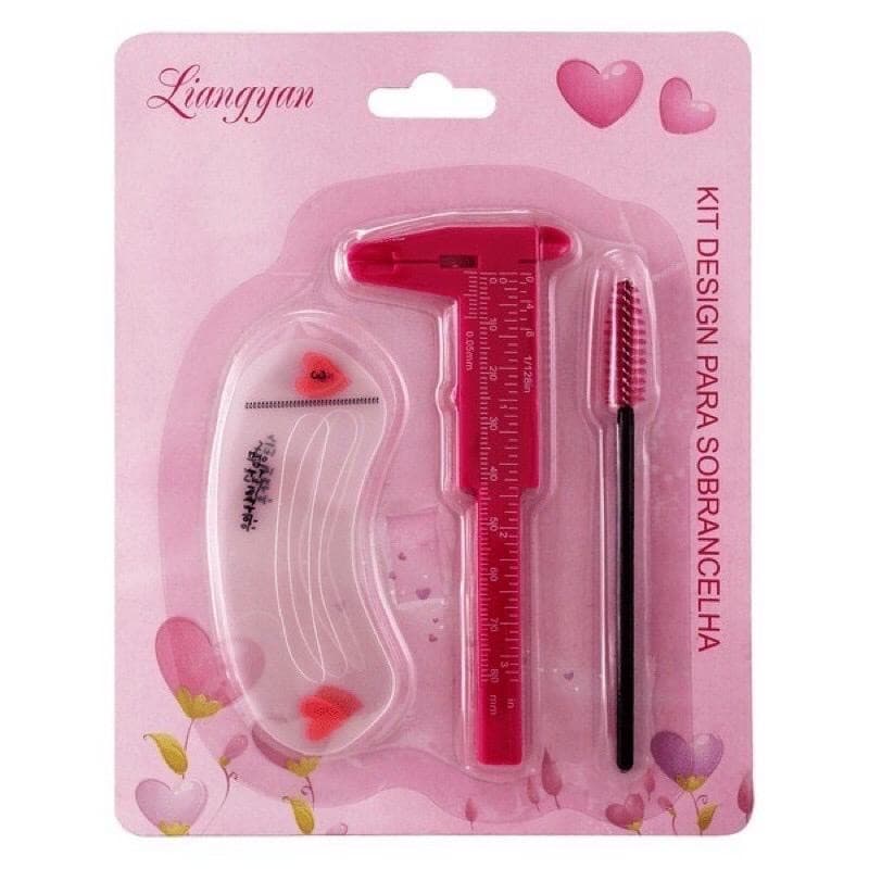 Kit Paquímetro Molde Escovinha Design De Sobrancelha Micropigmentação.