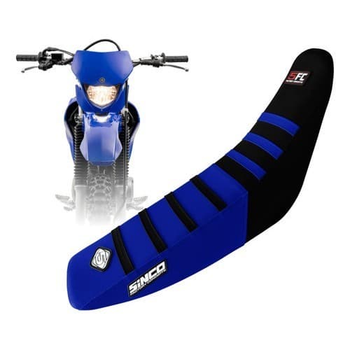 Capa De Banco 5inco Yamaha Ttr 230 Antiderrapante  Azul e preta modelo original yamaha ttr230 emborrachada tiras c/ grip