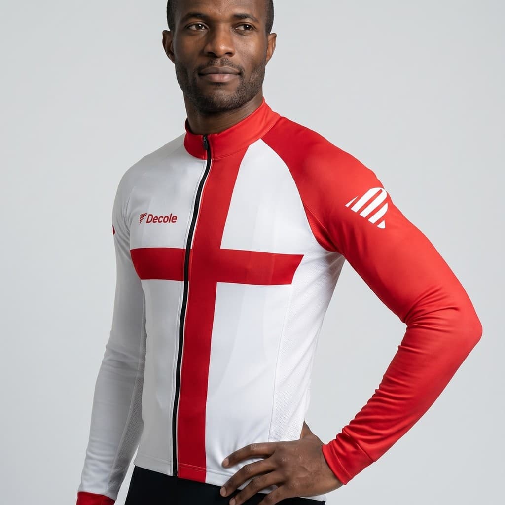 Camisa Ciclismo Copa Inglaterra Manga Longa Decole Uv Bike Dry Fit
