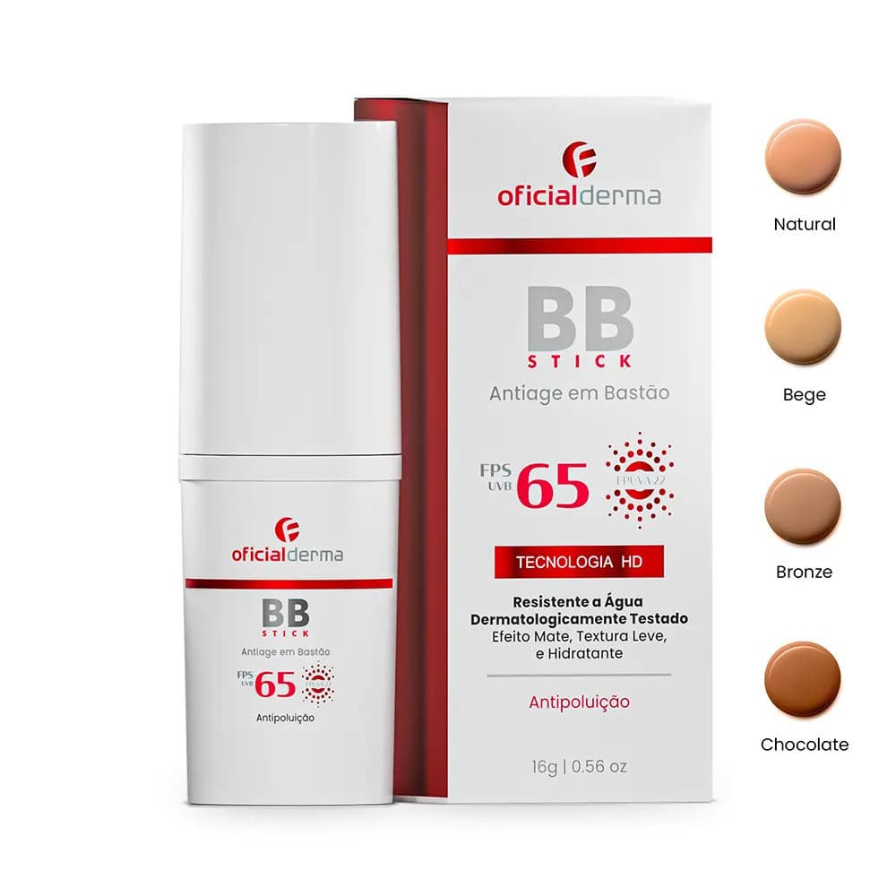 Protetor Bloqueador Solar BB Stick FPS65 Bege OficialFarma