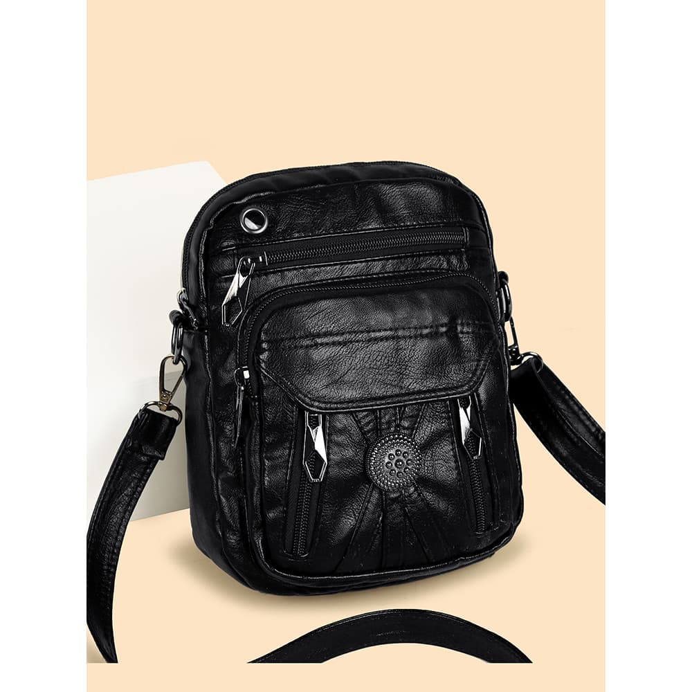 Bolsa pequena feminina bolsa mensageiro 2026 novo estilo versão coreana All-Match bolsa de ombro de couro macio moda fem