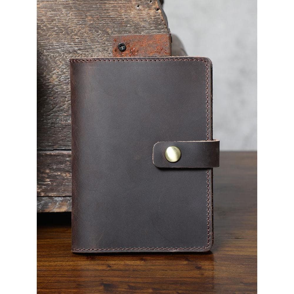 SWOCK porta-cartões de couro de primeira camada, porta-passaporte, masculino, feminino, multifuncional, portátil, couro