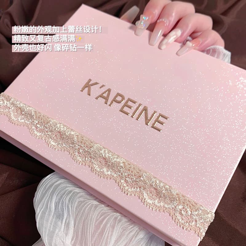 12 cores renda sombra anjo em relevo paleta de sombra alto brilho Blush tudo-em-um paleta marrom leite chá cor novo