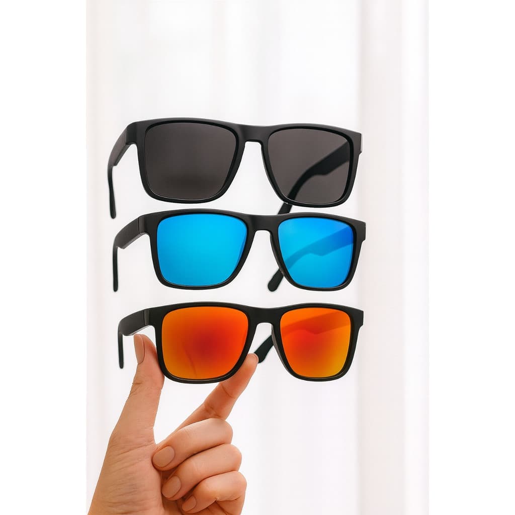 KIT 3 Óculos de sol moda verão com proteção uv400 - Modelos Novos de 2026