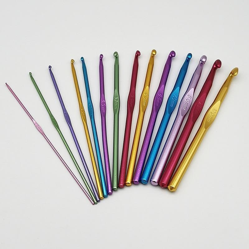 Feito à mão de duas cabeças crochê aço inoxidável conjunto de ferramentas para iniciantes tricô doméstico crochê camisol