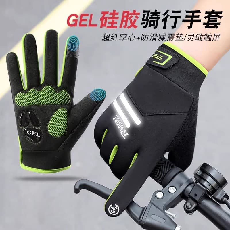 Luvas de ciclismo das mulheres dos homens outono inverno ao ar livre motocicleta elétrica bicicleta velo quente à prova