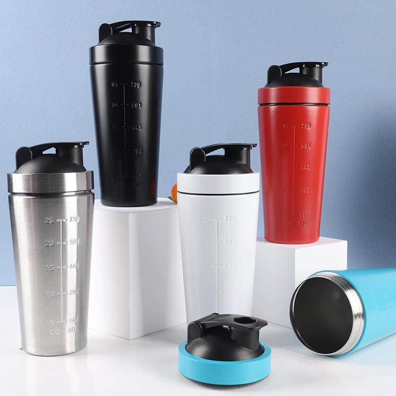 304 única camada de aço inoxidável Shaker copo Fitness esportes copo água Milkshake copo portátil carro copo água proteí