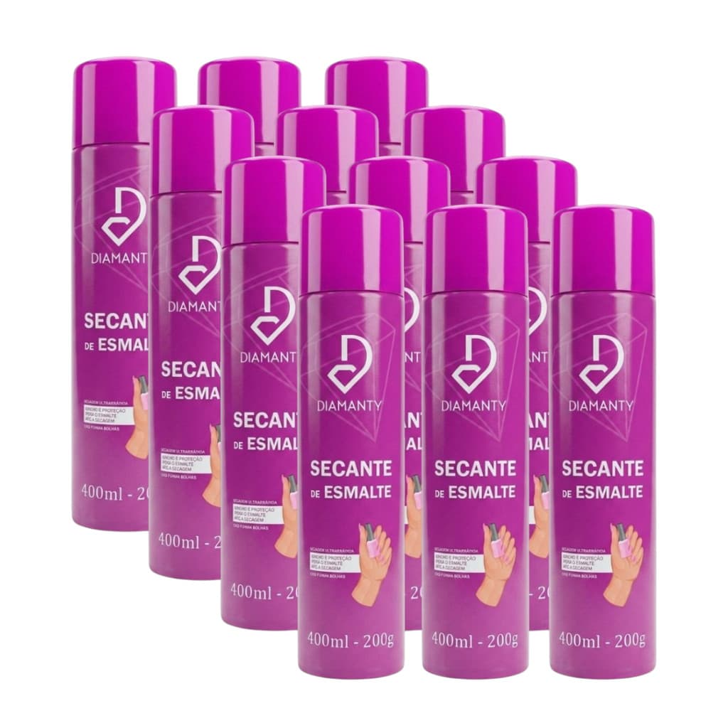 KIT Spray Secante Esmalte Diamanty 400ml (12 unidades)