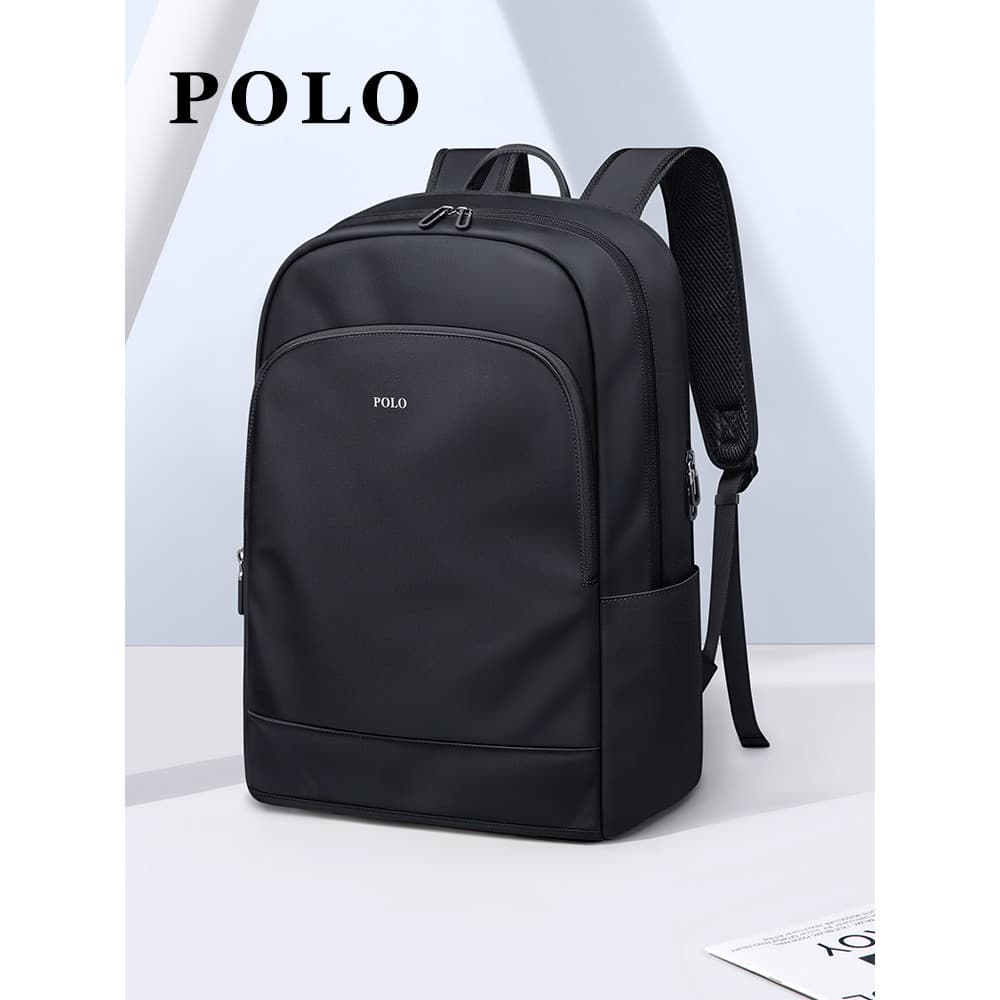 Mochila POLO masculina de grande capacidade, bolsa escolar para estudantes de viagem, bolsa para computador de 17.3 pole