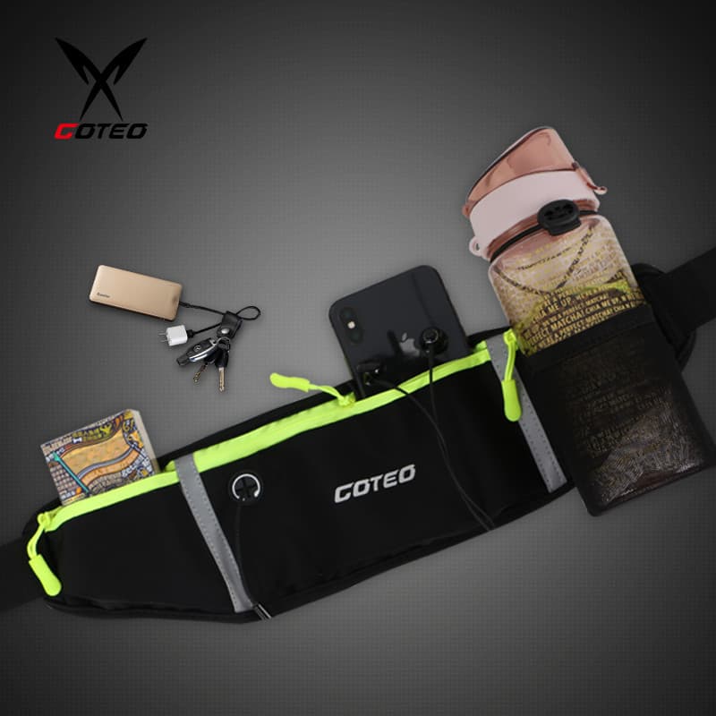 Correndo saco da cintura do telefone móvel multifuncional invisível esportes ao ar livre à prova dwaterproof água lona c