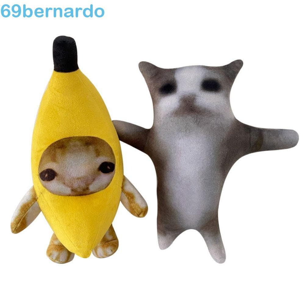 BERNARDO Banana Cat Plush Toy , Doll Happy Stuffed Anime Pillow Dolls Crying 20-30cm Animais Decoração De Casa