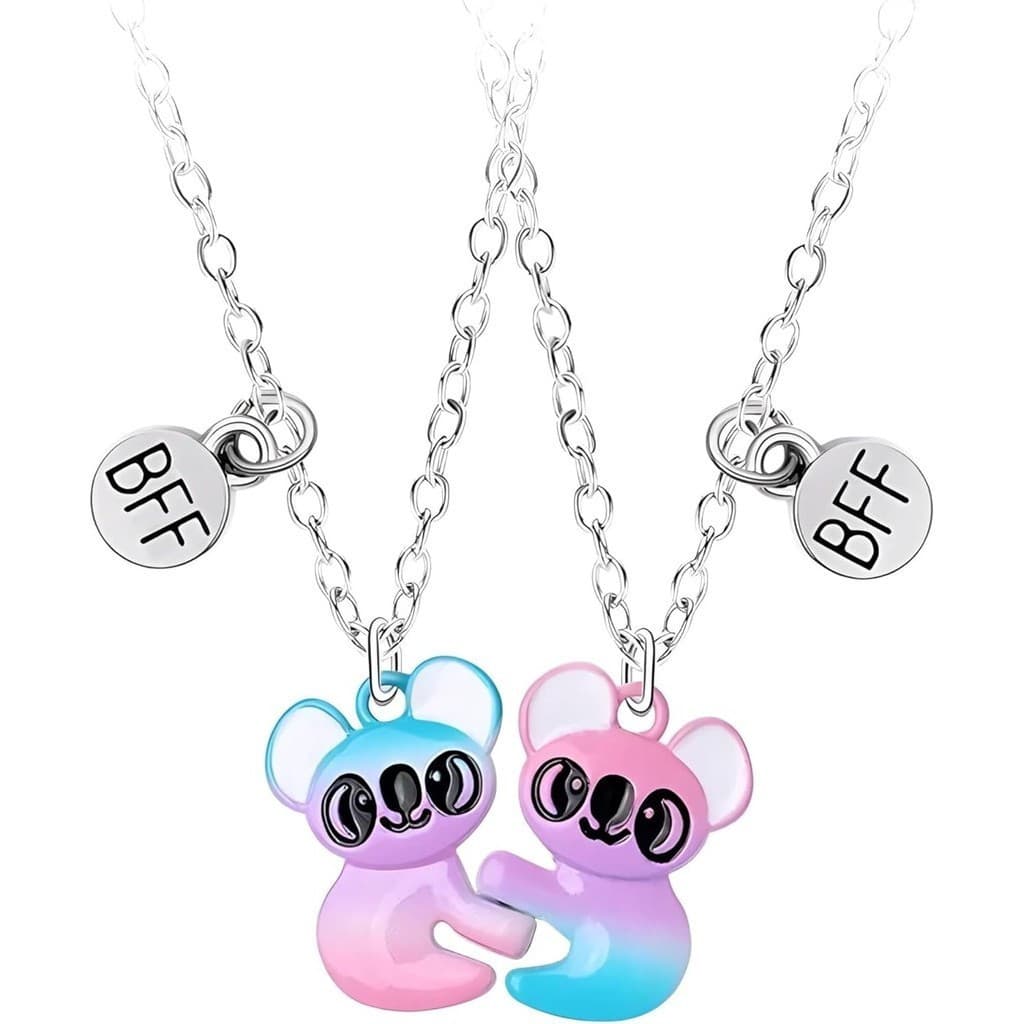 Colar de amizade, 2 lindos colares e pingentes de coala, presentes de joias para melhores amigos, irmãs e casais, metal,