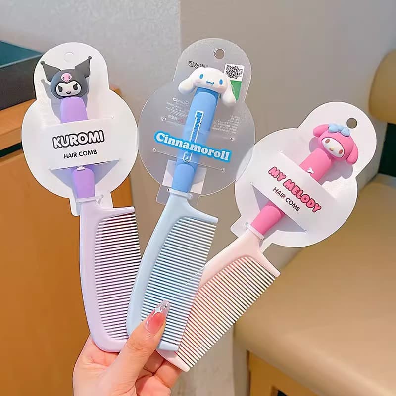 Clipes de Cabelo Antiestáticos Sanrio Cute Kuromi, My Melody e Cinnamoroll, Adequados para Uso Doméstico de Meninas
