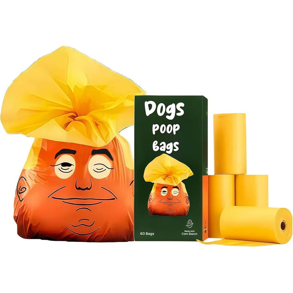 2026 Novas Sacolas Engraçadas para Dejetos de Cães, Pacote com 60 Unidades, A Melhor Sacola para Dejetos de Animais de E