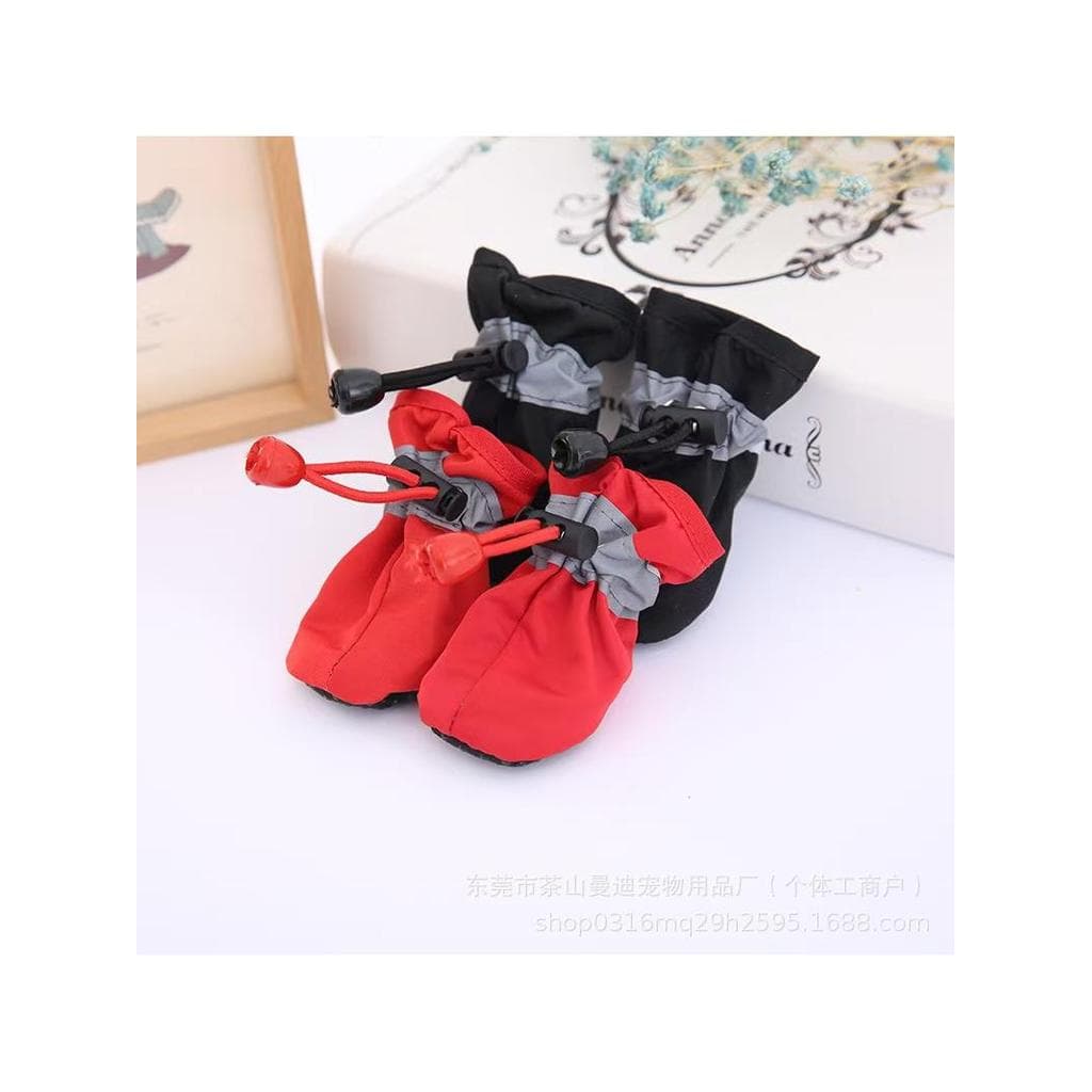 Sapatos para cães, sapatos para animais de estimação, chuva à prova d'água, não pode sair, gato de pelúcia, não pode ras