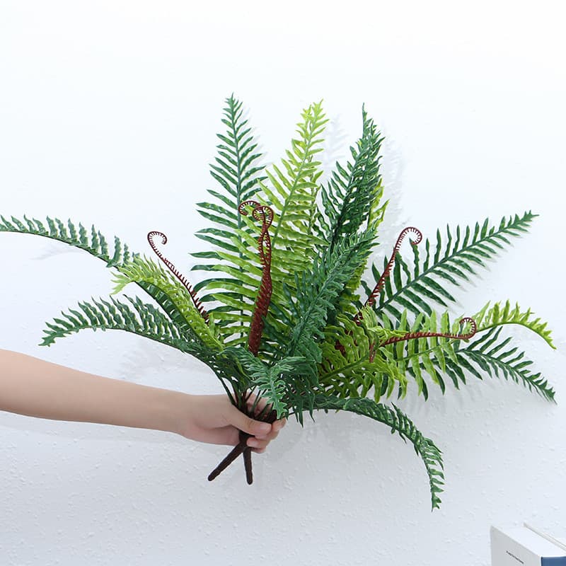 Novo estilo imitação de planta verde imitação de flor folha persa folha de ferro grama persa samambaia planta acessórios
