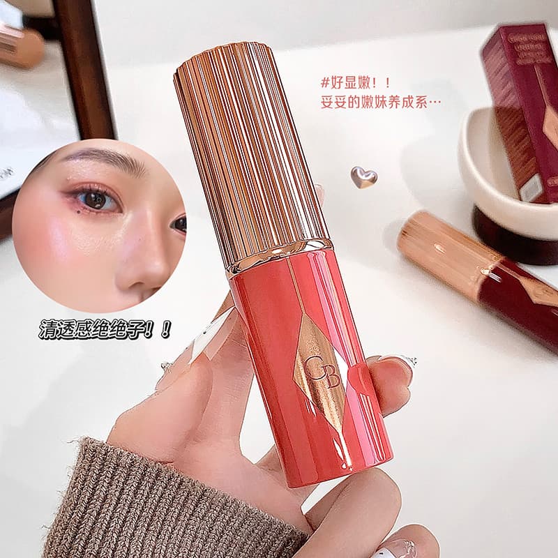 Blush Stick de venda quente Coloração de um toque Desenvolvimento de cores de longa duração Sem maquiagem Iniciantes Fác