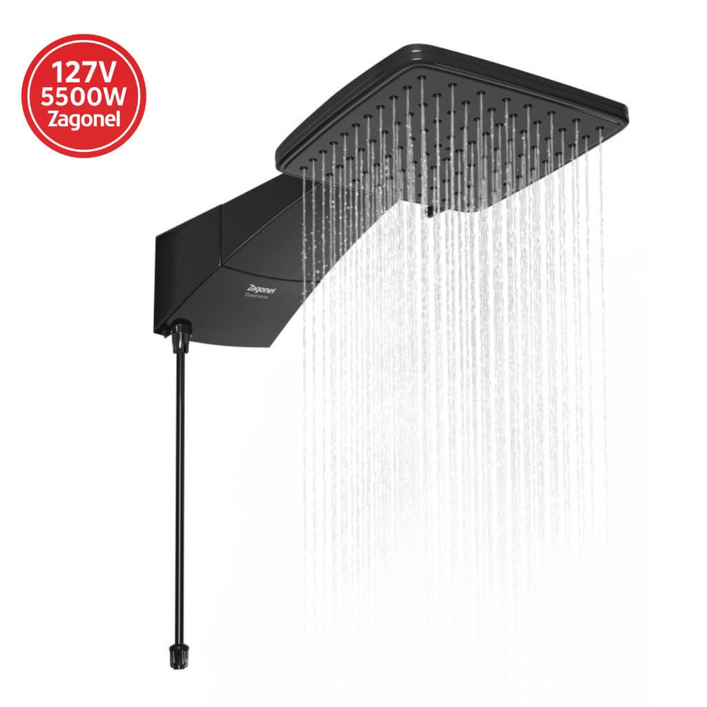 CHUVEIRO ELETRICO DUCHA QUADRATTA ELETRONICA 127V 5500W  BLACK