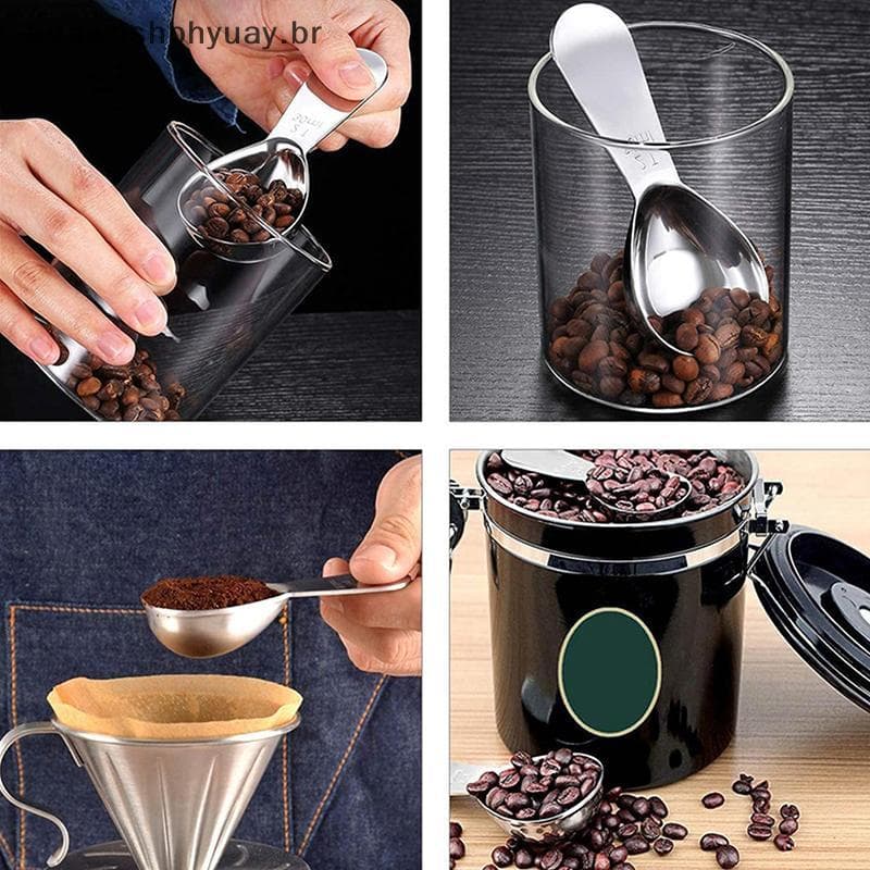 Colher De Café De Aço Inoxidável Adabwnshubiuay E Medidora Utensílio Com Graduada Ergonômica Precisa BR