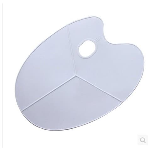 Paleta Oval de três linhas guache aquarela paleta de tinta paleta de guache de plástico