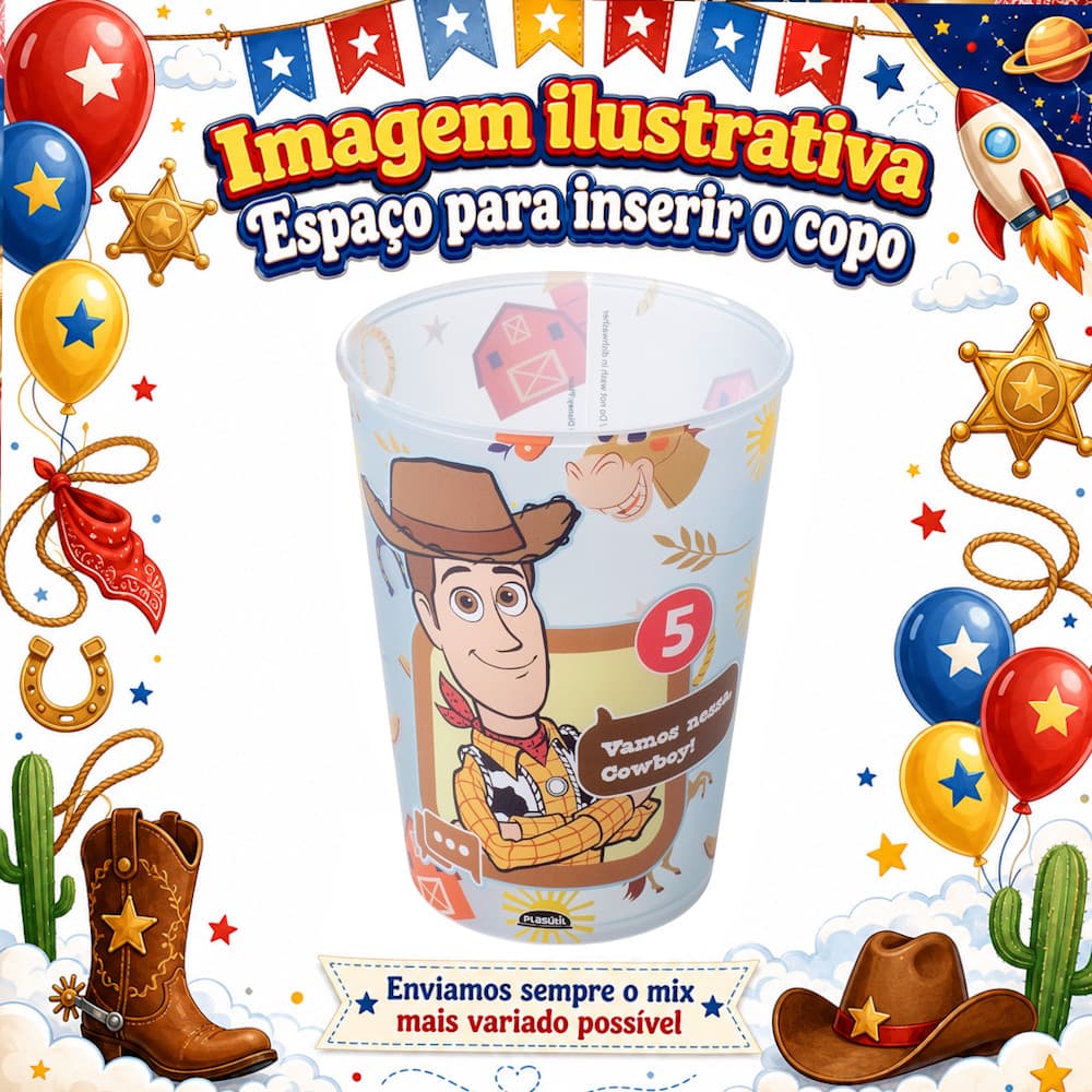 Kit de Copos Filme Toy Story Lembrancinha Festa Infantil Original