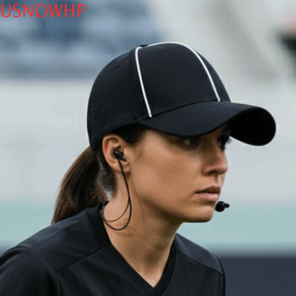 Chapéu Esportivo USNOWHP Com Acabamento Contrastante , Boné De Beisebol Ajustável Preto/Branco Para Árbitro Profissional