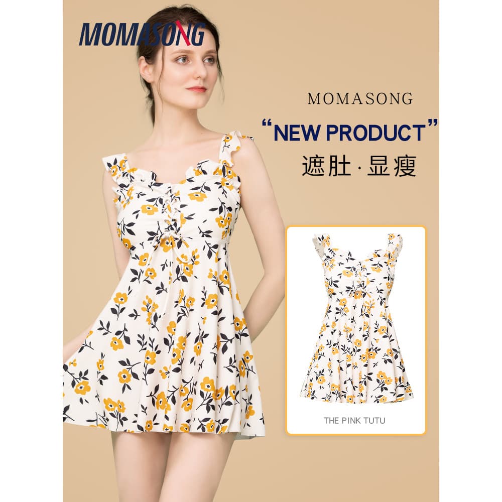 Momosong maiô feminino verão venda quente novo estilo saia de uma peça estilo primavera quente capa barriga mais magro o