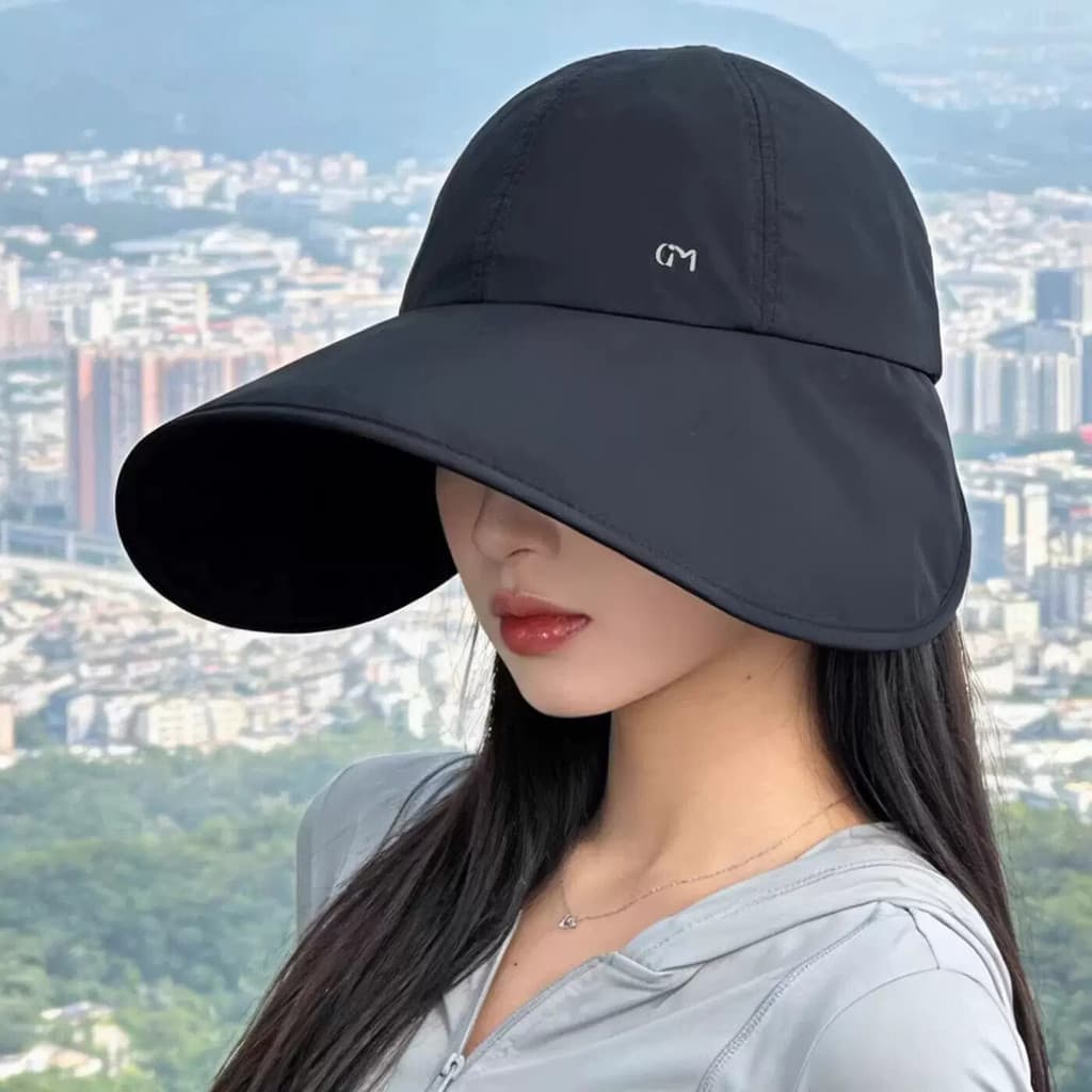 Chapéu feminino 2026 novo estilo chapéu de sol feminino protetor solar aba grande leve chapéu de sol balde chapéu Casual