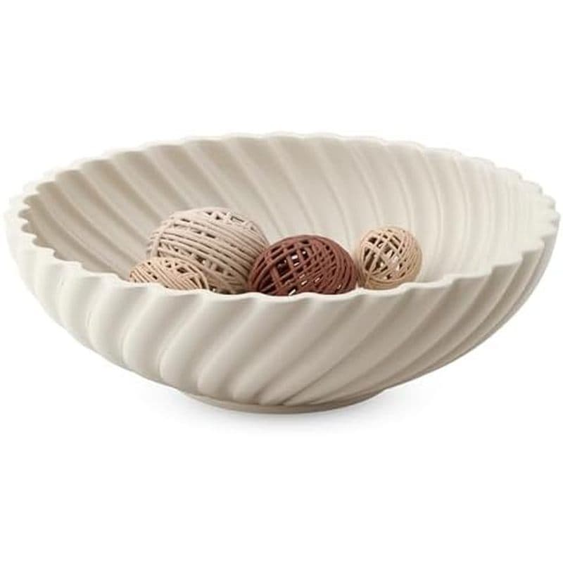 Tigela Decorativa De Cerâmica De 10'- De Frutas Elegante Para Balcão De Cozinha Chave Decoração De Mesa De Entrada-Tigel