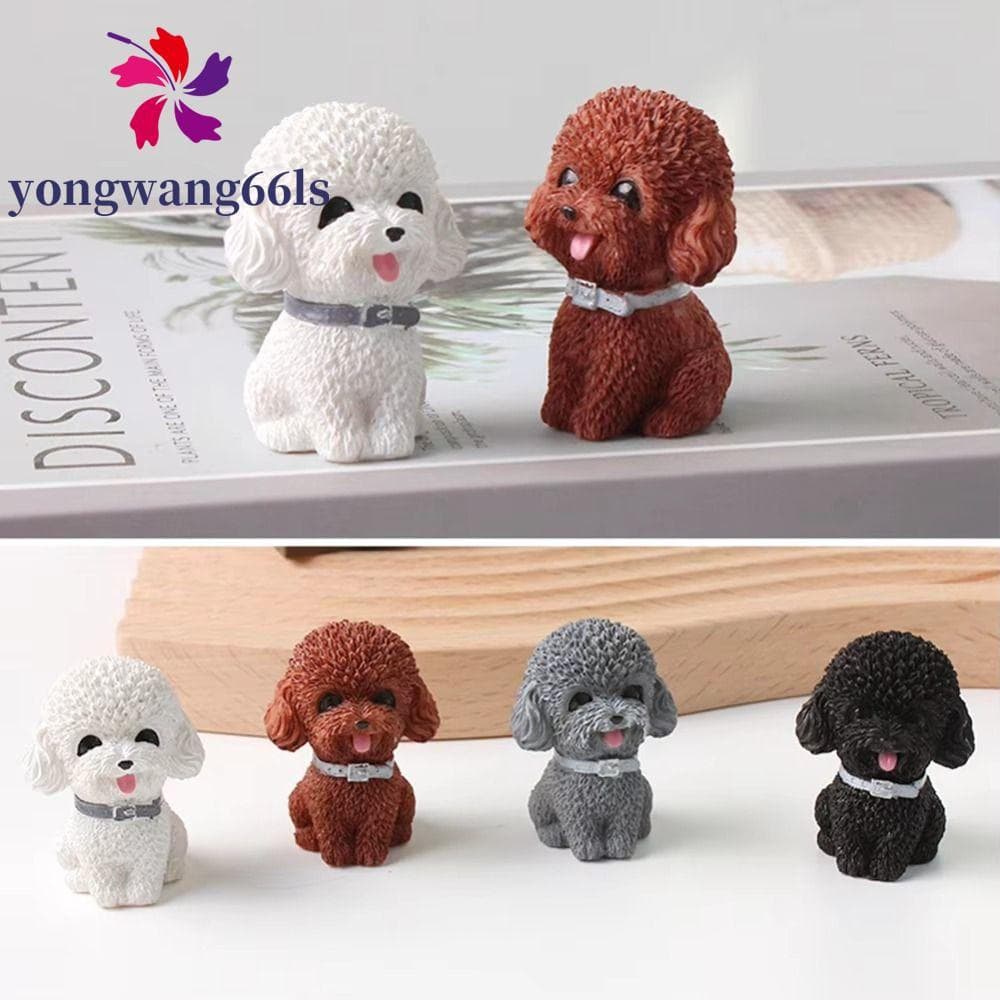 YONGWANG Modelo Animal De Cachorro , Estatueta De Resina De Mesa , Ornamento De Decoração De Casa Simulada Fofa Em Minia