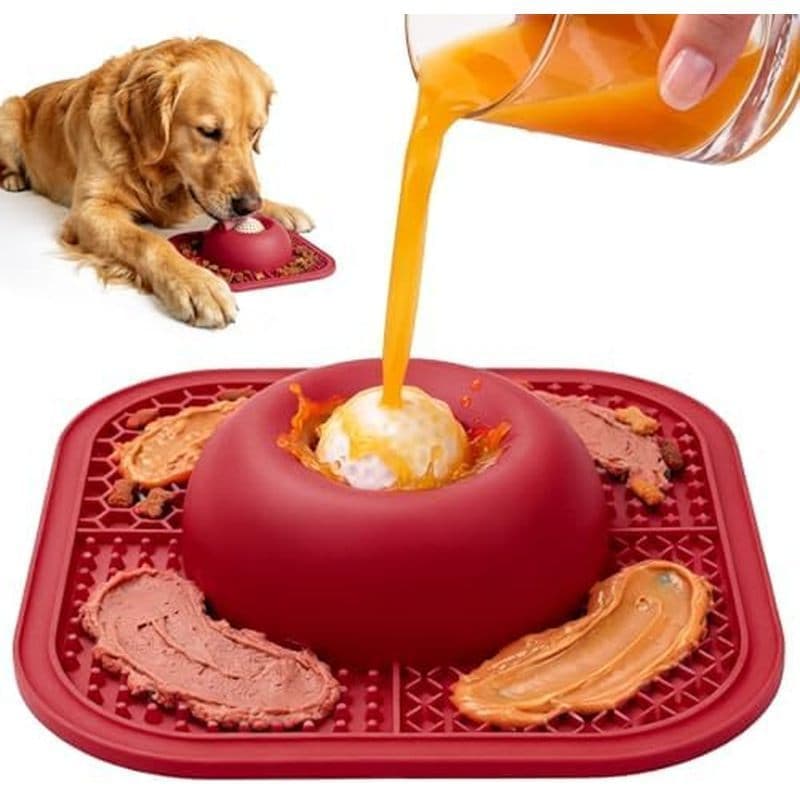 Tigelas Para Cães Com Alimentação Lenta & amp ; Tapete Lamber Tratamento Líquido E Grosso , Tigela Antiderrapante Bola D