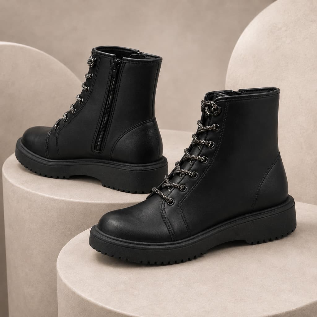 Bota Coturno Moleca Original Feminino Cano Curto Tratorada