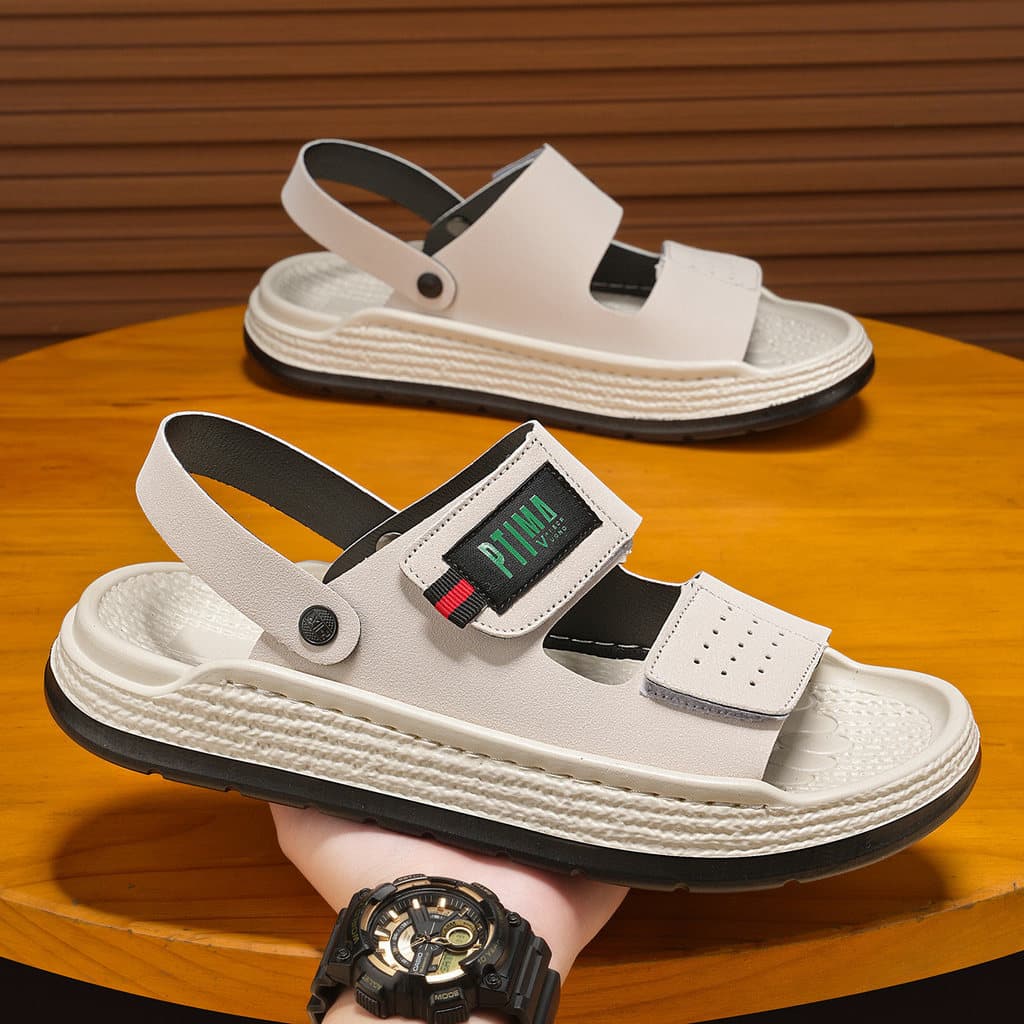 Sandálias masculinas verão novo estilo exterior Wear antiderrapante Casual dupla utilização sandálias chinelos masculino