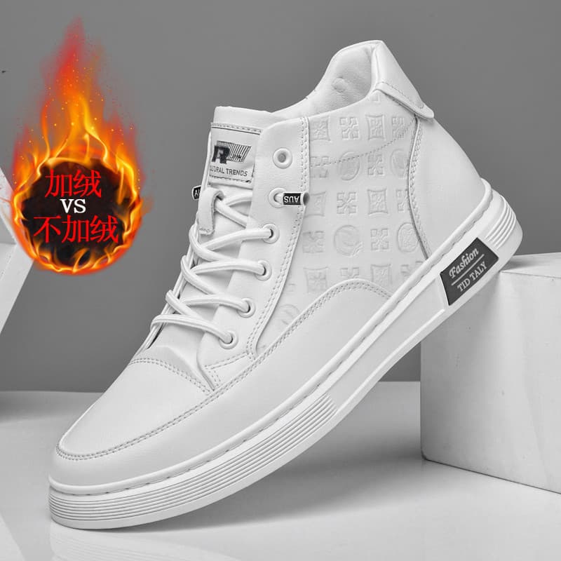 Sapatos masculinos de couro genuíno branco primavera All-Match 45 estação europeia sapatos masculinos Extra grande taman