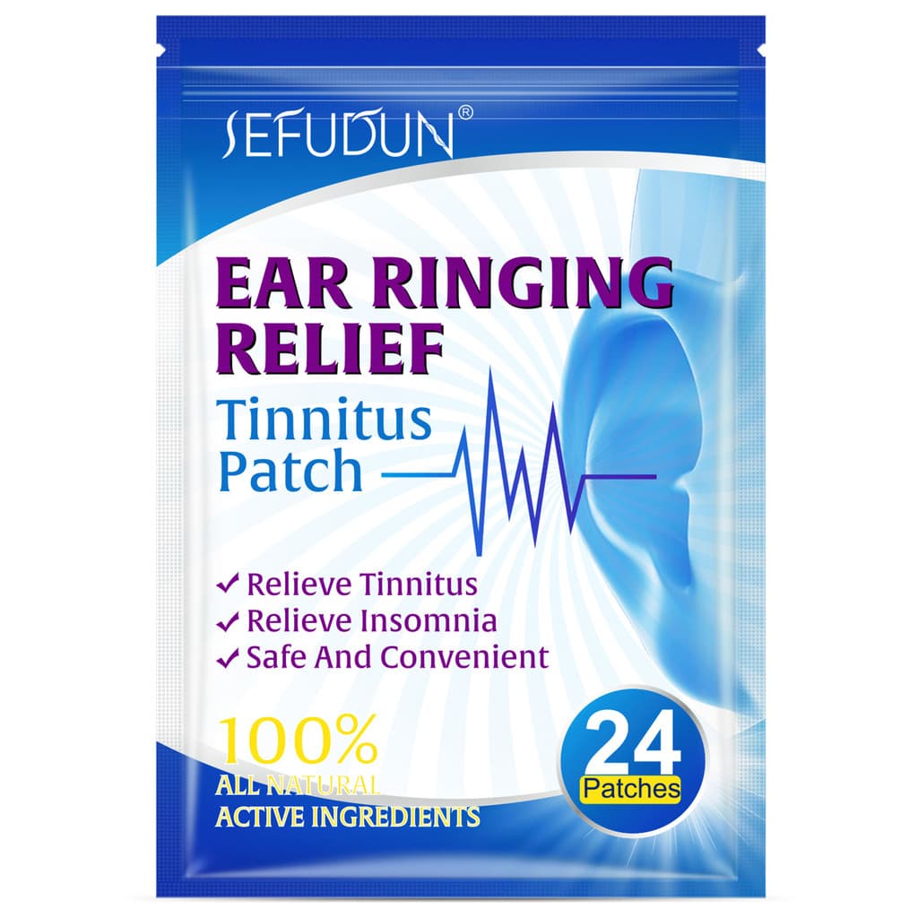 SEFUDUN Remendo de acupuntura para cuidados com os ouvidos, alívio do desconforto da orelha, adesivo para cuidados com a