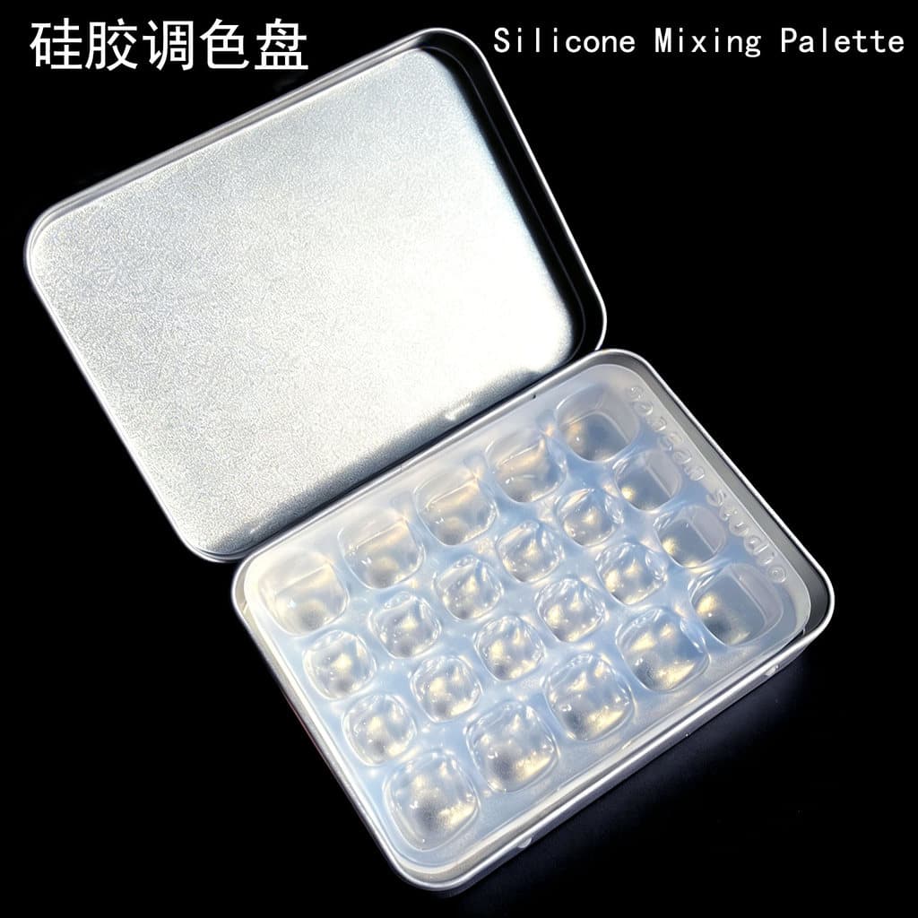 Paleta de Silicone artesanal, paleta de bolo de arroz, caixa de ferro Flip, caixa de lata de Metal, anti-poeira, ferrame