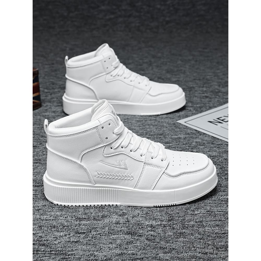 Puxar para trás sapatos masculinos de alta qualidade 2025 novo estilo outono tênis de basquete masculino estudante branc